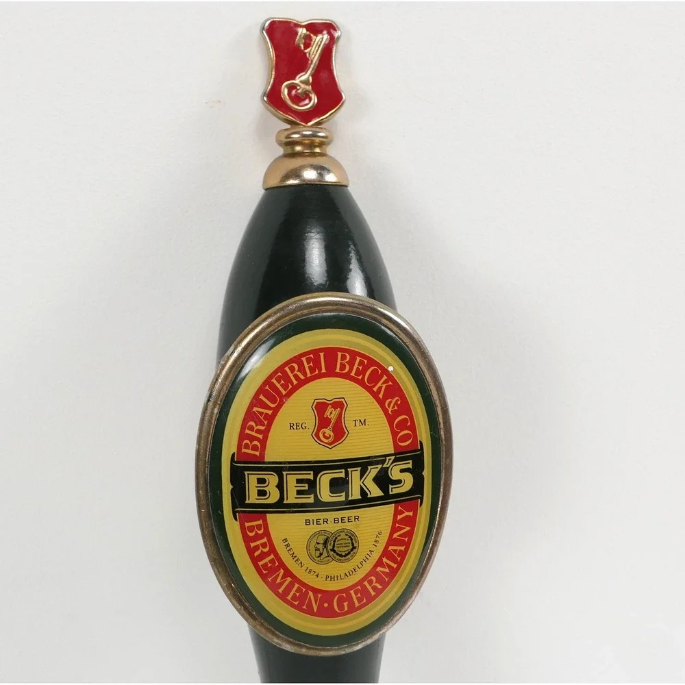 Becks Beer Tap Handle Vintage Brauerei Beck & Co Bremen Germany Green 12